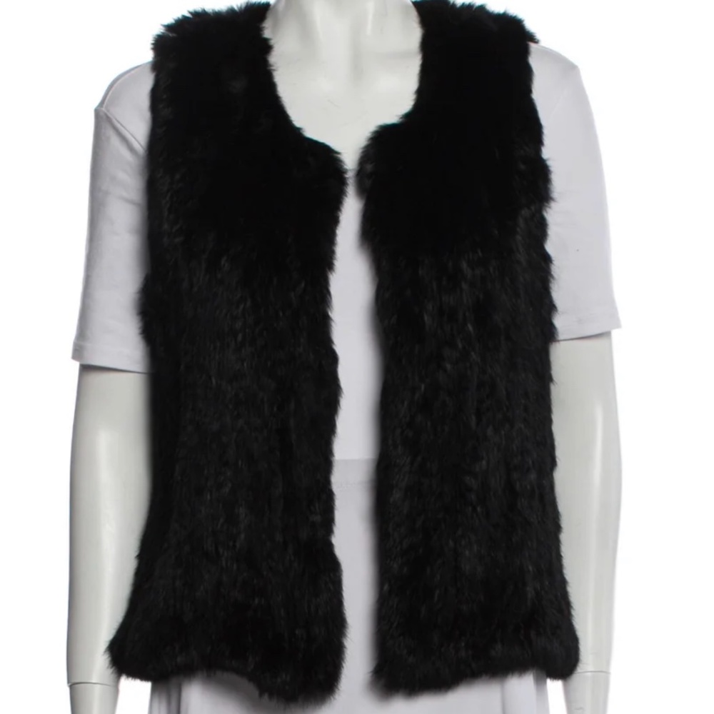 525 America Luxe rabbit fur vest